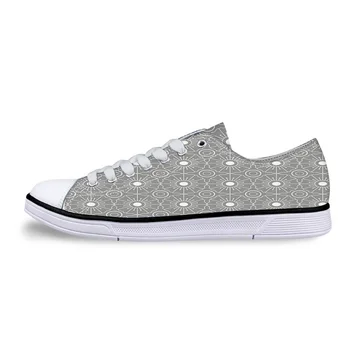 

Arabic Abstract Geometric Decoration Unisex Canvas Shoes For Men Classic Flats Canvas Shoes Teen Boys Studnets Low Top Sneakers
