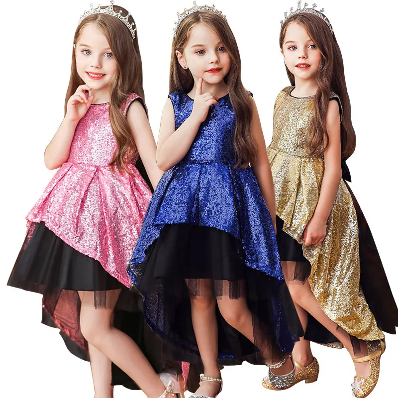 Платье для девочек Одежда для дня рождения на свадьбу вечерние кружевные платья принцессы с блестками для девочек элегантная юбка-пачка для девочек-подростков от 3 до 12 лет
