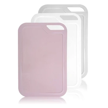 

A Set of 3 Kitchen Cutting Boards Plastic Cutting Boards-Garlic Grinding Points Which Can Be Qashed in the Dishwasher