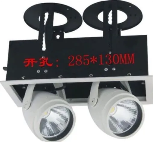4 шт./лот удара Downlight1 2 главы 3 головок 30 Вт 60 Вт 90 Вт удара светодио дный регулируемые светильники светодиодные растровые светильники дома