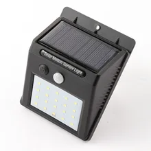 20LED Датчик света Открытый Солнечный человеческого тела инфракрасное освещение Настенный светильник дворовая ограда лампа