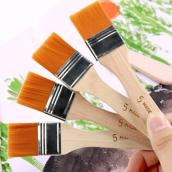 Wood Handle Paint Brush Set 1