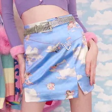 Уличная одежда Женская юбка с принтом мини-юбка карандаш