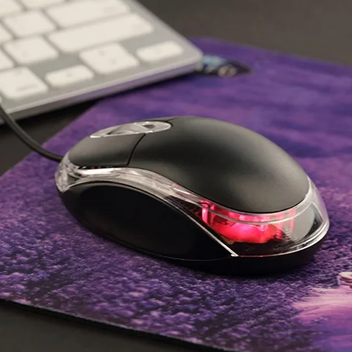 3D USB Черный проводной оптический светильник колесо прокрутки мыши мышь для