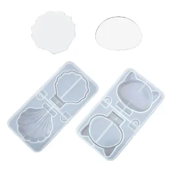 

Folding Mirror Resin Casting Mold Shell Cat Round Makeup Mirror Silicone Molds F3MF