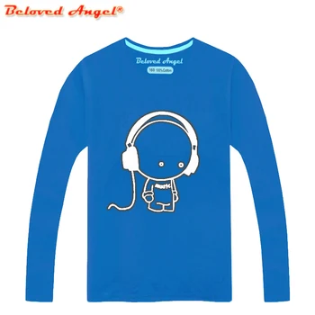 

Luminous Kids T Shirts Baby Cotton Long Sleeve T-Shirt For Boys Girls Spring Autumn Tops Children Spiderman Tshirt 3-15 Years