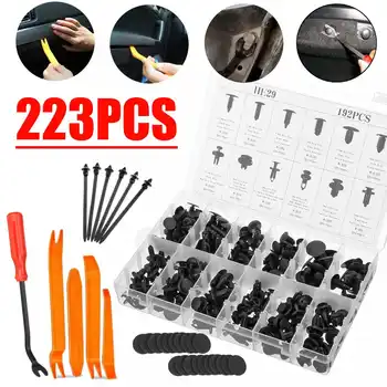 

Hot Sales 192pcs Automotive Plastic Rivet Fastener Snap Tool Bumper Door Trim Panel Fender Rivet Set