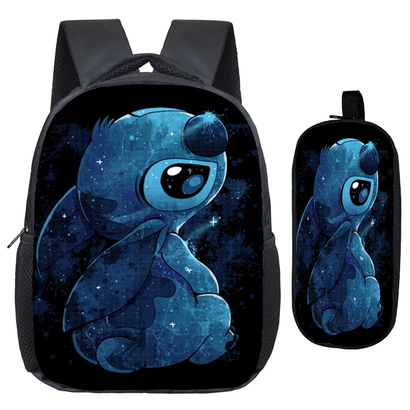 

2pcs Hot Sale Cute Stitch Children Kindergarten School Bags Girls Toddler Nursery Backpack For Kids Boys with Pen Case
