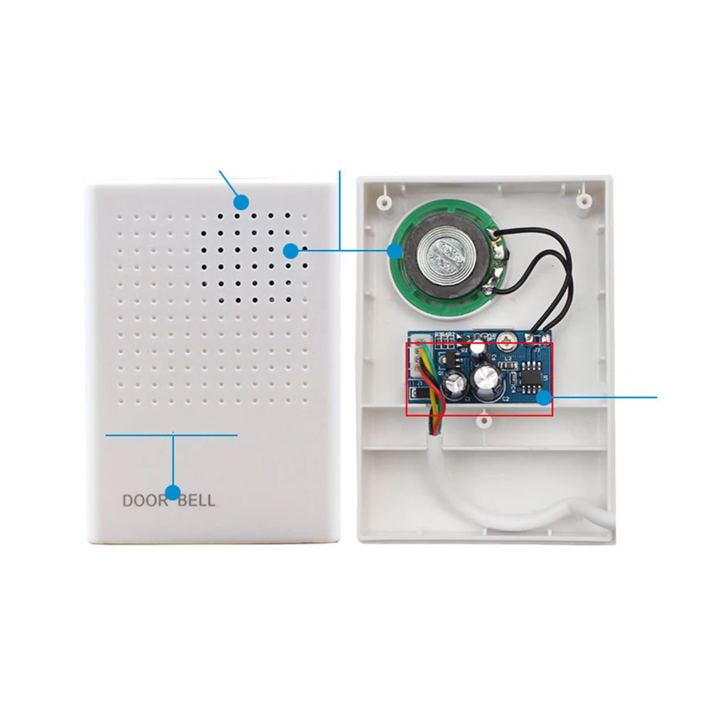 Door bell 12v wired and battery two types of door bell for ding-sound dong door access control system