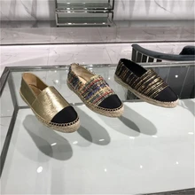 Junetxin Мокасины с закрытым носком без застежки; Мягкая трикотажная женская обувь на плоской подошве; модная удобная женская обувь из натуральной кожи; Size35-42