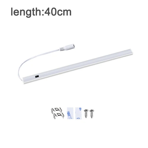 Hand Sweep Switch Under Cabinet Kitchen LED Light Bedroom Wardrobe Closet Night Lights 30/40/50cm LED Bar Light Indoor Home Lamp - Цвет: 1x40cm Without Power