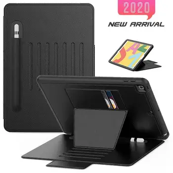 

Folding Stand Cover Case For ipad 12.9 2020 2018 Tablet Canvas Leather TPU Smart Cover Tablet Case For ipad Pro 9.7 KS0640