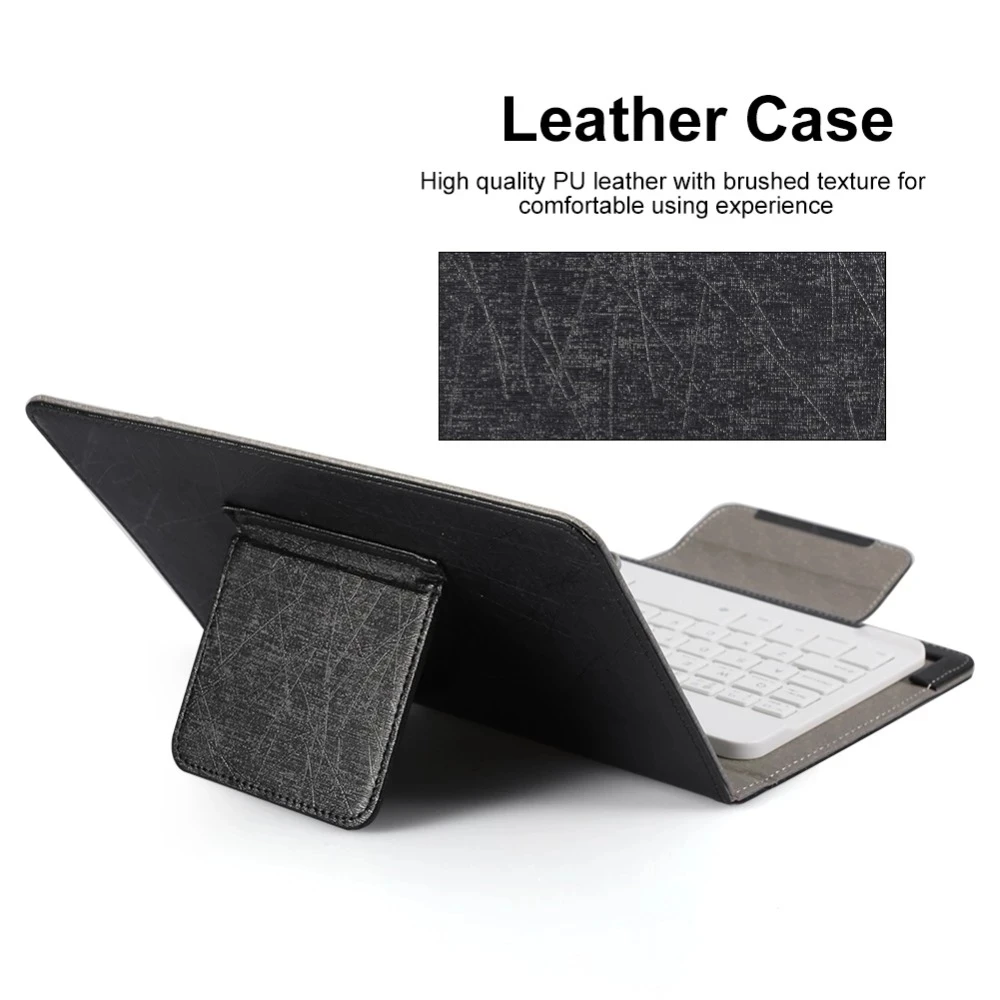 Universal Wireless Bluetooth Keyboard with Detachable Magnetic Leather Case