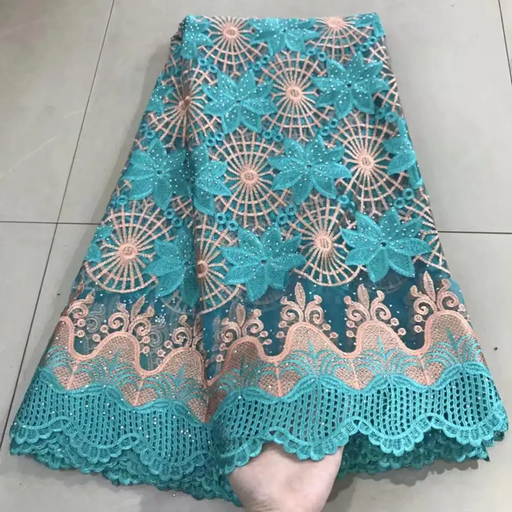 Высококачественная Оптовая Продажа нигерийских кружевных тканей с камнями 2019