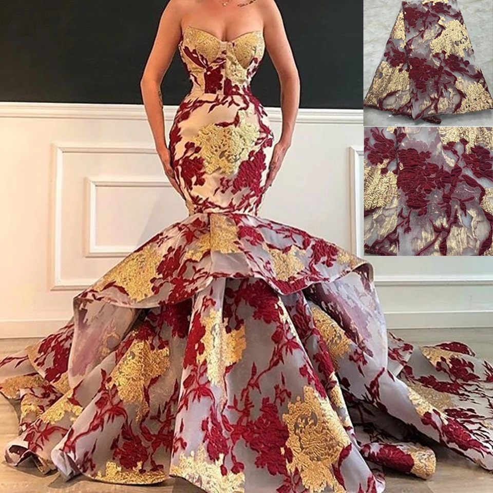 anna jacquard prom dress