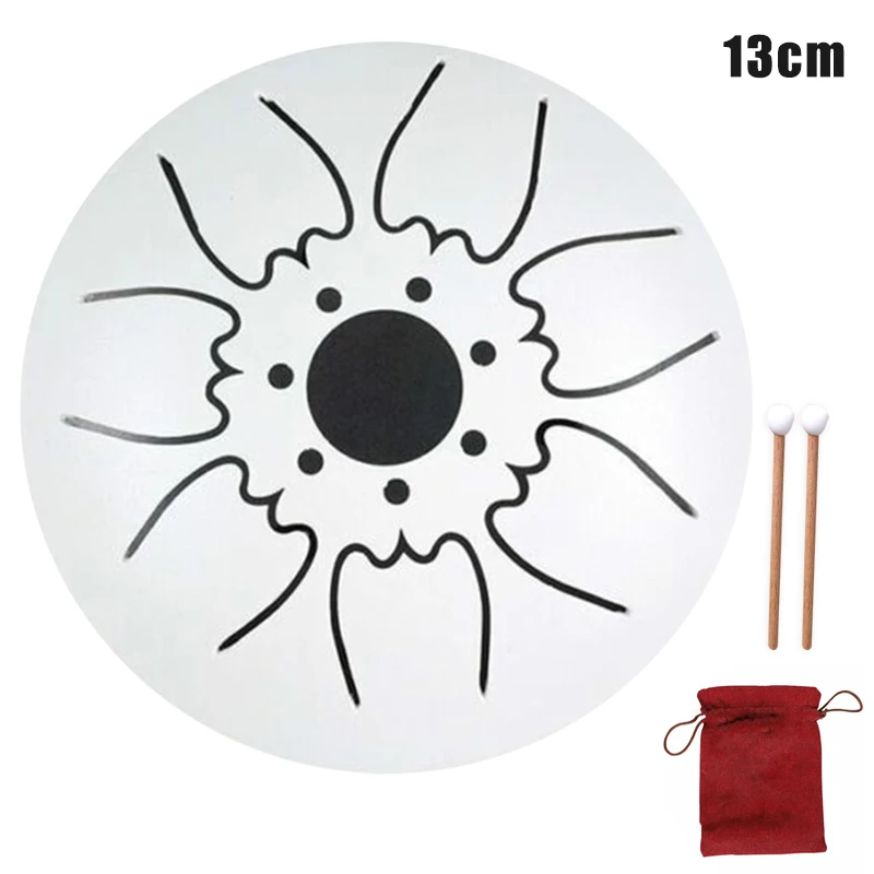 White 13cm Горячая сталь язык барабан Мини C Ключ ручной Пан барабан Poratble ударный инструмент MVI-ing - Цвет: White 13cm