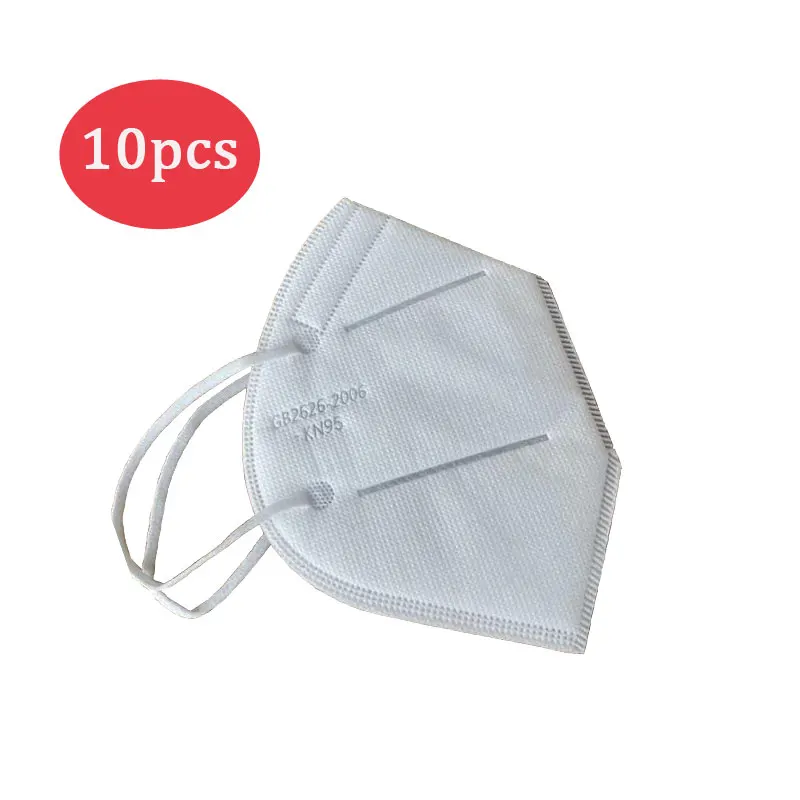 

10pcs/lot Disposable Anti-dust Function Safety Protective Mouth Face Muffle Cover Earloop Style Non-Woven Cloth Face Mask KN95