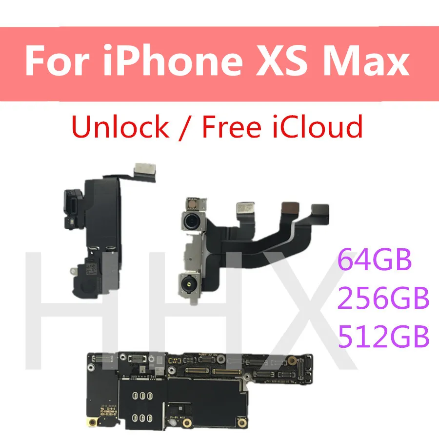 Материнская плата для iPhone XS Max, 6,5 дюймов, материнская плата для iPhone XS Max, разблокированная материнская плата с лицом ID, полностью протестированная, бесплатный iCloud