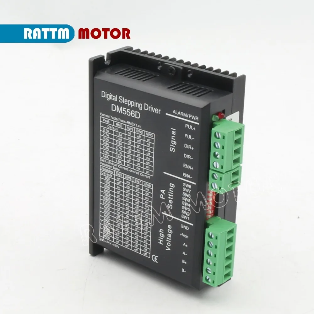 - EU Free VAT 4pcs DM556D 50VDC 56A 256 Microstep High Performance Digital For CNC Router MACHINE NEMA1723 Stepping Motor Driver