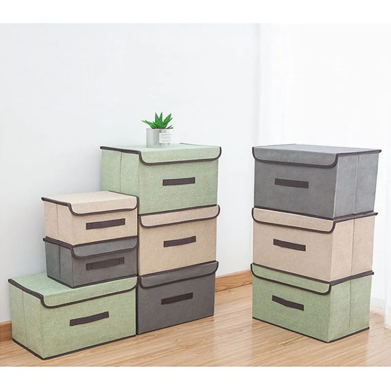 

New Storage Boxes With Lids Home Storage Baskets Containers Bins Household Bedroom Organizer Boxes F1
