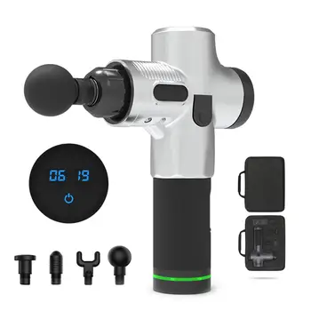 

4000r/min Therapy Massage Guns 20Files LED Muscle Massager Pain Sport Massage Machine Relax Body Slimming Relief 4 Head With Bag