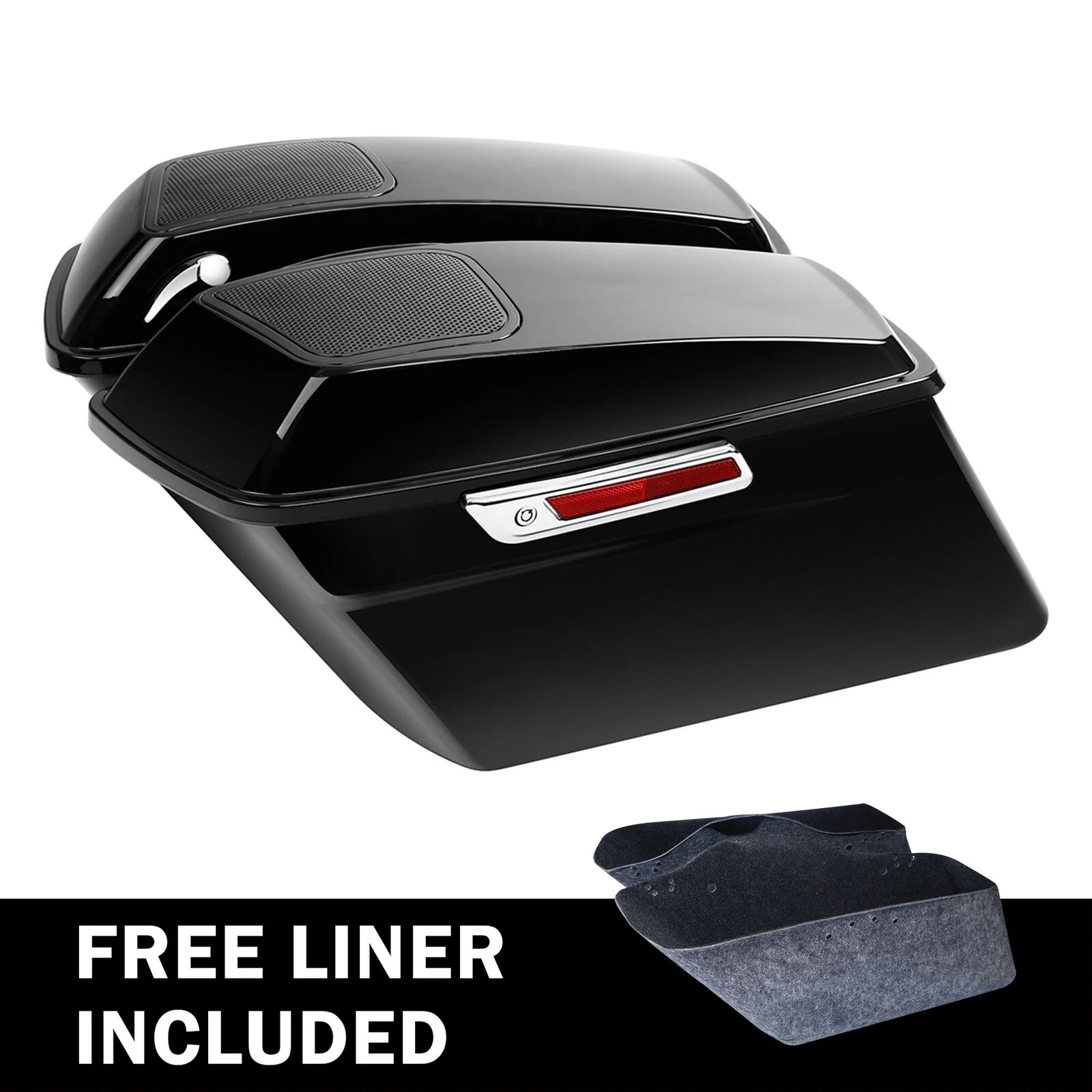 Alforjas duras para motocicleta, de altavoz 6x9 pulgadas para Harley Touring Road King Electra Glide Glide 2014 2022|Cuero y alforjas| - AliExpress