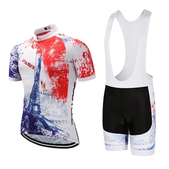 

2020 PARIS TEAM Cycling wear 20D gel pads Bike shorts Ropa Ciclismo Quick Dry Mens Bicycle clothing short sleeves Cycling Jersey