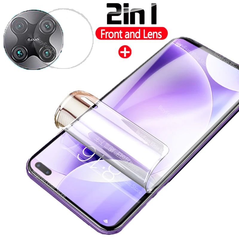 Гидрогелевая пленка 2 в 1 для Xiaomi Redmi K30 Pro защита объектива камеры Zoom Redme K 30 K30Pro