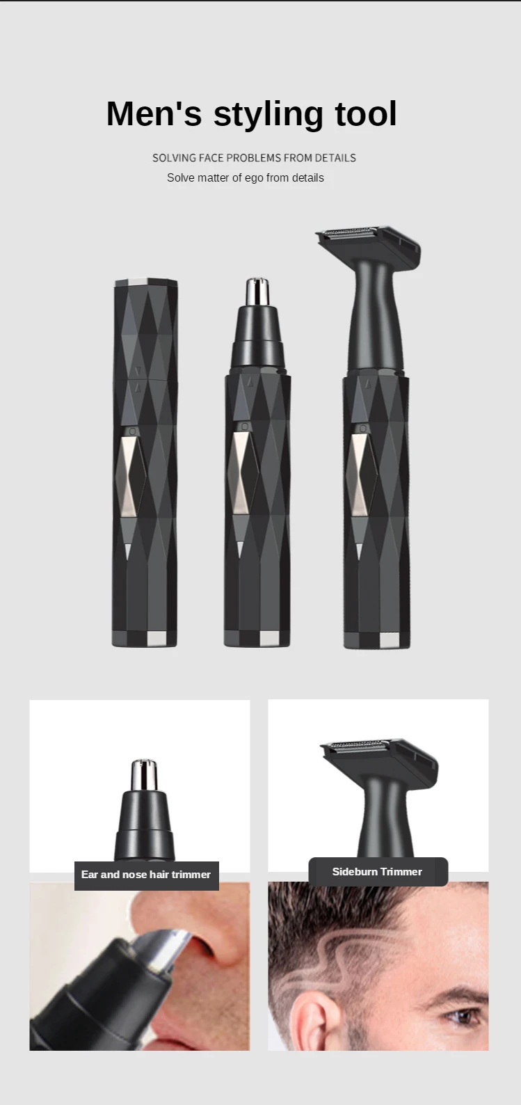 Aparador de Pêlos Remoção de Barbear Remoção do Cabelo Kit para Homens e Mulheres Nariz Elétrico Orelha Rosto Limpo Trimmer Navalha Face Care 5 High Quality Eletrodomésticos