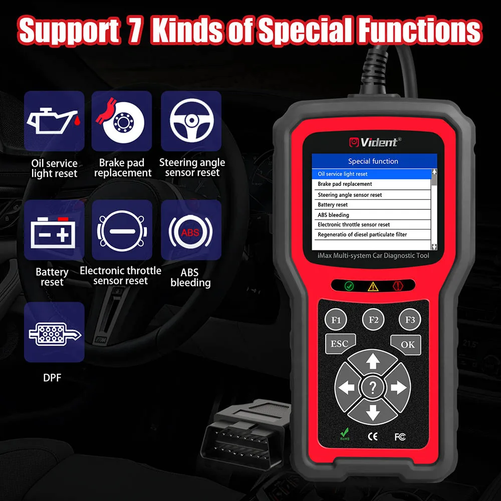 Диагностический инструмент VIDENT iMax4304 для GM/Buick OBD2 поддержка SAS DPF EPB тестирование