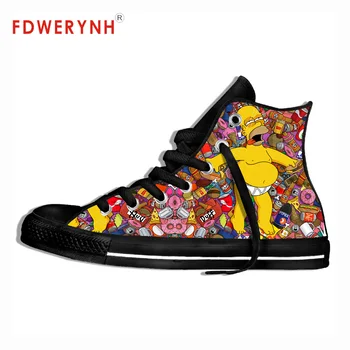

True Reveler Hip Hop Cartoon Simpson Family Men 3D Print Custom Shoes