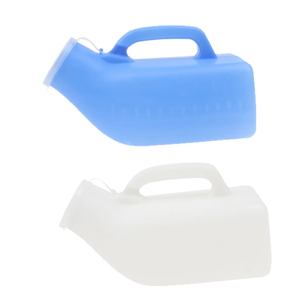 2Pcs Men Outdoor Urinal Pot Travel Trip Toilet Pouch Emergency Bucket Jar Reusable, Spill-proof Designed with Lid - Prevent Odor