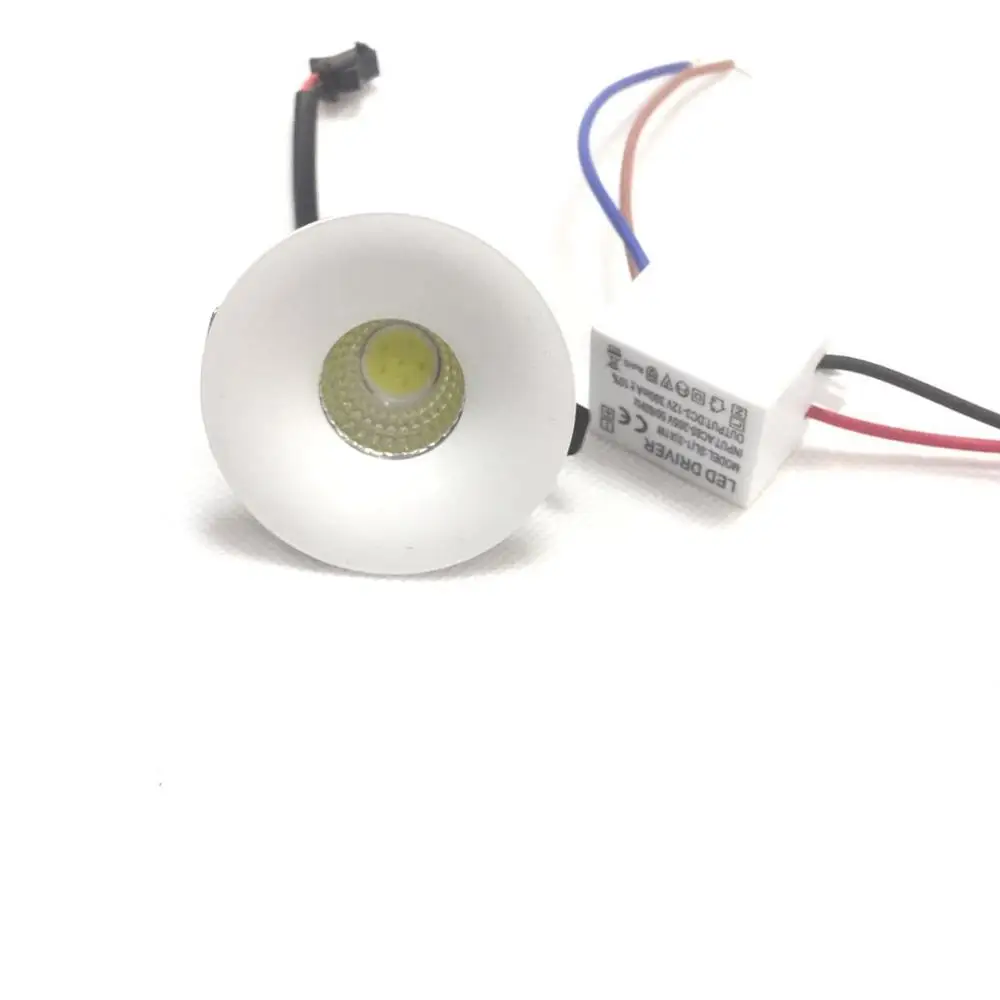 

10pcs/lot Led Mini Cabinet Downlight 3w Cut Size 40mm Dc12v Black Frame Recessed Ceiling No Flicker Spot Lights For Home