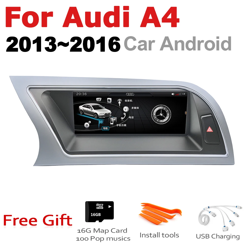 Автомобильный мультимедийный плеер Android 7 0 для Audi A4 8K 2013 ~ 2016 MMI WiFi GPS Navi Map стерео