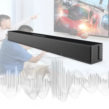 

BS-18 Wireless Bluetooth Soundbar Stereo Speaker Home Surround Home Theater TV Sound Bar Subwoofer Music Player with Aux TF Card