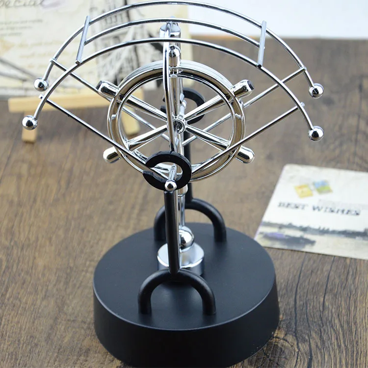 Fan Perpetual Instrument Metal Swing Ball Craft Rotation Magnetic Science Parachute Home Decoration Ornament Figurine | Дом и сад