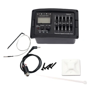

5 Band Equalizer Pickup Electric Guitar Tuner with Presence Control Volume Control LCD Display Treble Control