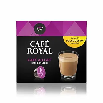 

Café Royal Cafè au Lait, Café, Café con Cápsula de Leches Nescafé Dolce Gusto Compatible, Magenta, 16 Cápsulas