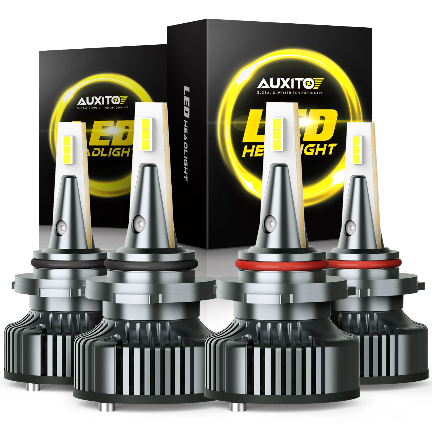 AUXITO H4 LED H11 H8 LED Canbus 9005 9006 H9 HB3 9003 9012 Car Headlight Bulb 20000LM 80W 6500K 12V 24V Car Light No Radio Noise