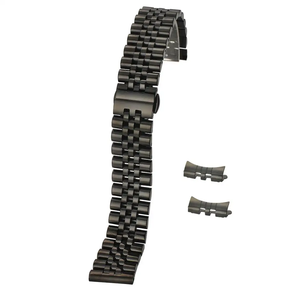 Premium Solid Stainless Steel Universal Watch Band with Curved Ends