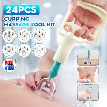 

24Pcs Chinese Medicine Cupping Set Generic Suction Cups Vacuum Cans Cup Kits Body Healthy Care Anti Cellulite Therapy ventouse