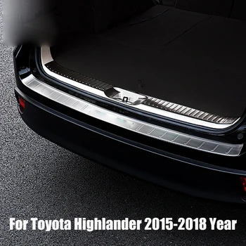 

Stainless steel Rear Guards Bumper Trunk Fender Sill Plate Cover Molding For Toyota Highlander 15 16 17 18 Exterior Accessories