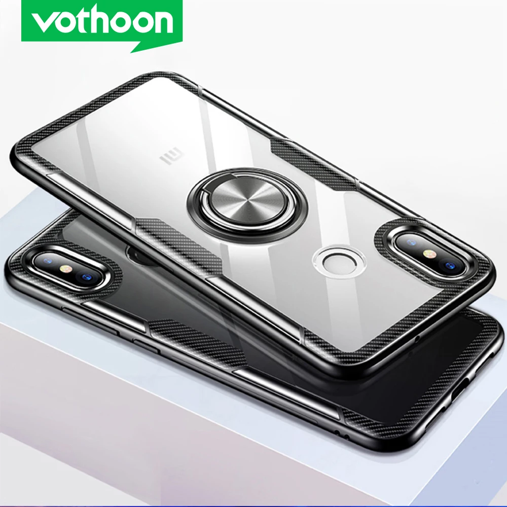 Автомобильный силиконовый чехол Vothoon с магнитным кольцом для Xiaomi 9 8 se
