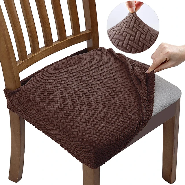 Comprar Funda para asiento de silla de comedor extraíble y duradera, funda  elástica para asiento de silla, comedor, cocina, banquete, Jacquard