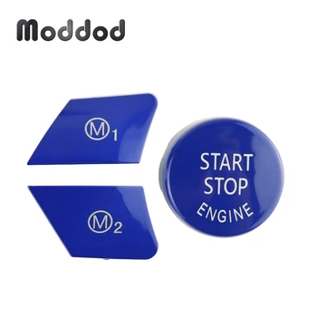 

Engine Start Stop OFF Buttons Steering Wheel M1 M2 Button for BMW F15 F16 F80 F82 Switch Car Accessories Replace Cap Cover