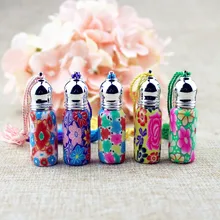 4 шт./упак. косметика парфюмерия диспенсер 5 мл Стекло в роликовой бутылке с Стекло шар полимерной ролик для глины эфирное масло косметика парфюмерия диспенсер, разные узоры