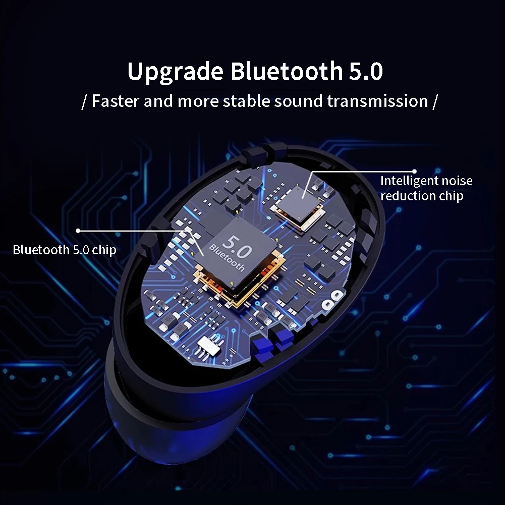 IPX7 водонепроницаемый Bluetooth наушники usb зарядка внешний аккумулятор портативный сенсорный контроль беспроводной голосовой помощник шумоподавление