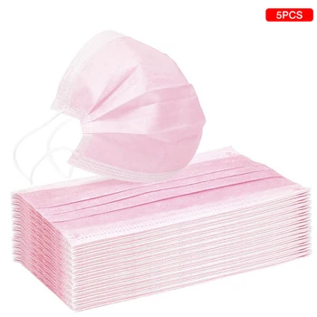 

20/50/100pcs Multi Color Pink Cotton Mask Mouth Face Cover Mask Earloop Activated White Black Blue