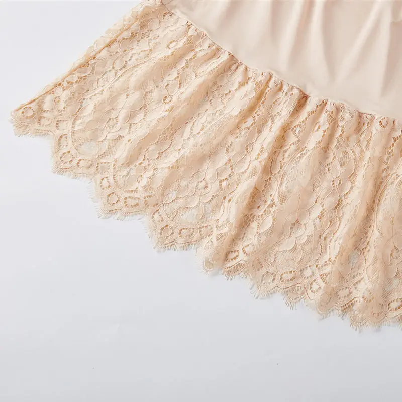 Women Skirt Extender Knee Lace Slip Hollow Length A-Line Half Extenders ZJM9298