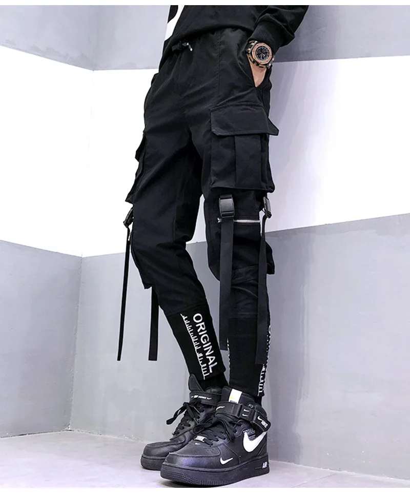 Cargo Pants Men Harajuku Japanese Fashion Jogging Military Techwear Running Streetwear Male Sports Suit Sweatpants Hip Hop Punk cargo jogger pants